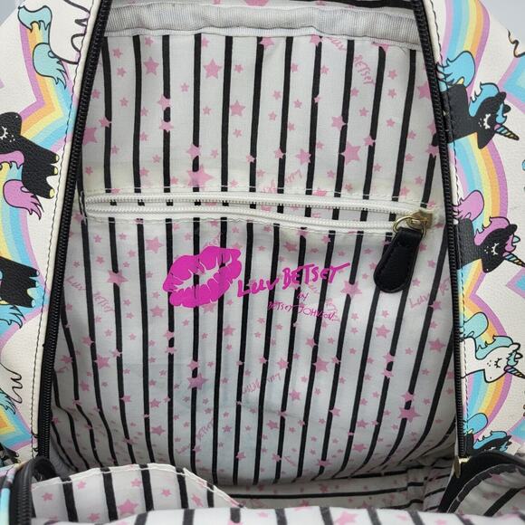 Luv Betsey Backpack Womens OS White Rainbow Unicorn Pom‎ Pom Betsey Johnson Bag main image 11